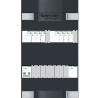 Afbeelding van Schneider electric 6 groepenkast 3 faschneider hoofdschakelaar met 2 aardlekschakelaars beltrafo adv3b206ab