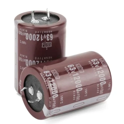 Afbeelding van Jadeshay Condensator, 2 stuks, 63 V, 12000 uf, 35 x 50 mm audiocondensator, HIFI condensatoren, elektrolytische condensator