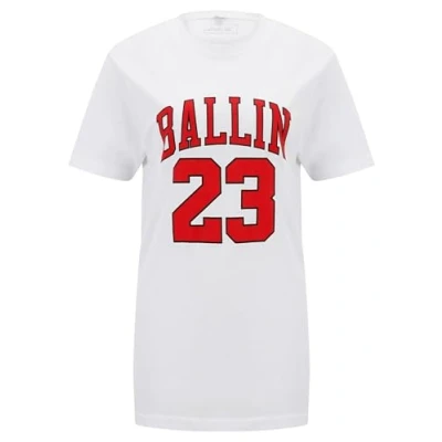 Afbeelding van Mister TEE Ballin 23 Tshirt print, Dames, Maat: Large, White
