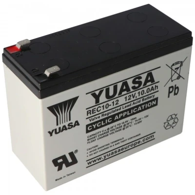 Afbeelding van Yuasa loodzuuraccu REC10 12 met volt en 10 Ah, 6,3 mm Faston stekkercontacten