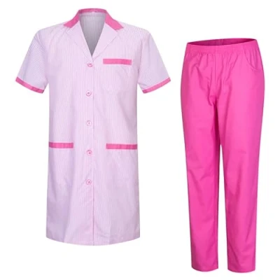 Afbeelding van MISEMIYA Unisex jas en broek sanitair uniformen 8178, Bata Laboratorio T8162 9 Fucsia, M