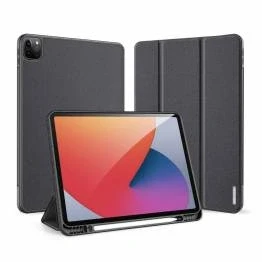 Afbeelding van Apple iPad Pro 12.9 (2022) Hoes: Dux Ducis Domo Bookcase Zwart Kunstleder Tablet Hoezen