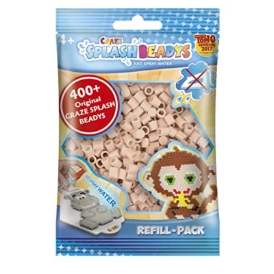 Afbeelding van CRAZE SPLASH BEADYS 11454 Navulset, vervangende parels, huidkleurig, navulverpakking, knutselkralen, strijkkralen zonder strijken