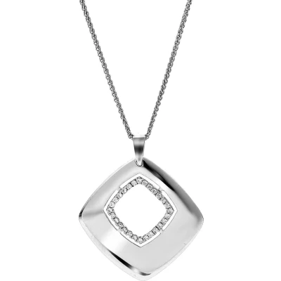 Afbeelding van Orphelia ZH 7353 Hanger Square + ketting Zilver 925 Zirkonia 2 cm