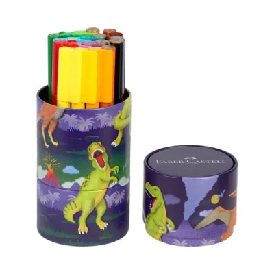 Afbeelding van Viltstift Faber Castell Connector Dino 20 stuks in draaiblik