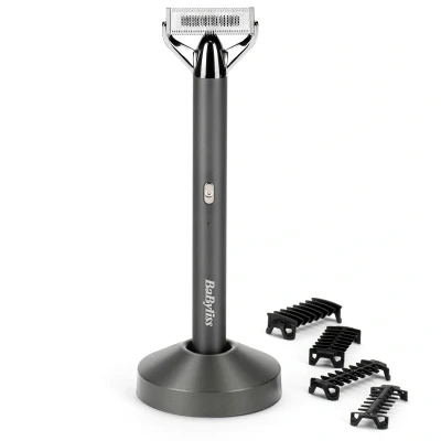 Afbeelding van BaByliss X Blade Super Metal Series 2 in 1 Scheerapparaat en Baardtrimmer OT996E Chrome Edition Japans Stalen Mes 100% Waterdicht Magnetische oplaadstandaard