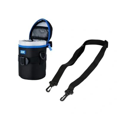 Afbeelding van JJC DLP II Water Resistant Deluxe Lens Pouch, Past op lensdiameter en hoogte onder 75 x 100 mm (1,1 3,9 inch), Dia. &amp; Height below 100mm, Modern design