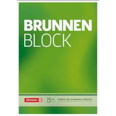 Afbeelding van Brunnen 1052756 Briefblok/Schrijfblok/De Block (A4, blanco, 50 vellen, 70 g/m², 2 voudig geperforeerd)