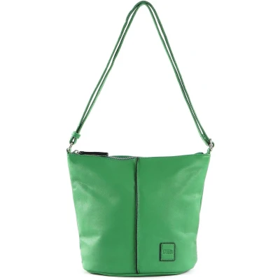 Afbeelding van FREDsBRUDER Leren Schoudertas FB Bucket Shoulderbag Electric Green Groene