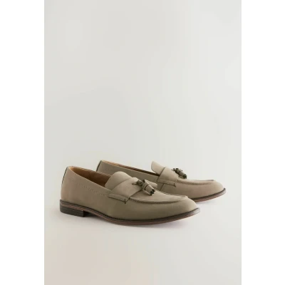 Afbeelding van Next Regular FIT Tassel Instappers, Heren, Maat: 45, Taupe Pu