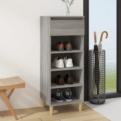 Afbeelding van Schoenenkast 40x36x105 cm bewerkt hout grijs sonoma