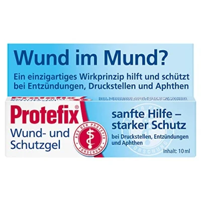 Afbeelding van Protefix Wund &amp; Protection gel zachte hulp bij drukplekken van prothesen of beugels 10 ml