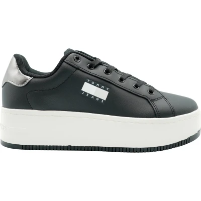 Afbeelding van Tommy Hilfiger TJW Flatform Dames Sneaker Warm Stone Maat 37