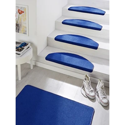 Afbeelding van Halfe Trapmat cy 15 Stuks 23x65 cm Blauw 123vloerkleed.nl is de online webshop voor vloerkleden en woonaccessoires.
