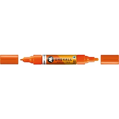 Afbeelding van Molotow ONE4ALL DARE Oranje Acrylic Twin 1,5 4 mm Marker