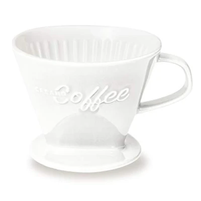 Afbeelding van Creano porseleinen koffiefilter, filtermaat 4 (wit) Verkrijgbaar in 6 kleuren