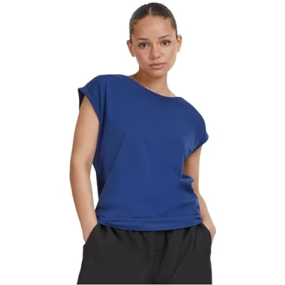 Afbeelding van Urban Classics Extended Shoulder Tshirt basic, Dames, Maat: Large, Spaceblue