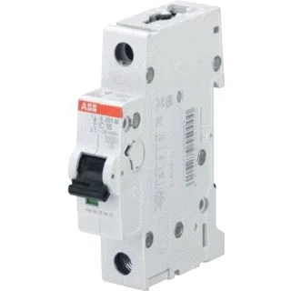 Afbeelding van Abb s201m installatieautomaat 1p d karakteristiek 1 6a iec en 60898 10 ka iec60947 2 15 module breedte 17 5mm 2cds271001r0971