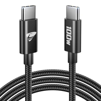 Afbeelding van USB C naar kabel, 100 W oplaadkabel [2 m], snellaadkabel, nylon, type voor iPhone 15 Pro Max, MacBook Pro/Air, Samsung S24/S23/S22/S21, iPad Pro, Pixel,