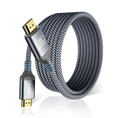 Afbeelding van HDMI kabel, AkoaDa 4K @ 60Hz High Speed 18Gbps 2.0 2016P HD, 1080P 3D, Blue ray, ondersteuning Apple TV, Xbox, PS3, PS4, HDTV. Kabel 4.5m grijs