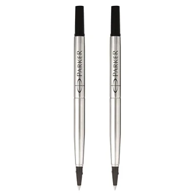 Afbeelding van Parker Rollerball Pen Quink Inkt Vullingen 0.5mm Fine Point Zwarte Pack van 2