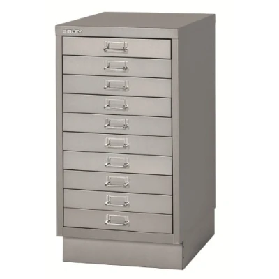 Afbeelding van BISLEY MultiDrawer, 29 delige serie met sokkel, DIN A3, 10 laden, metaal, 355 zilver, 43,2 x 34,9 67 cm