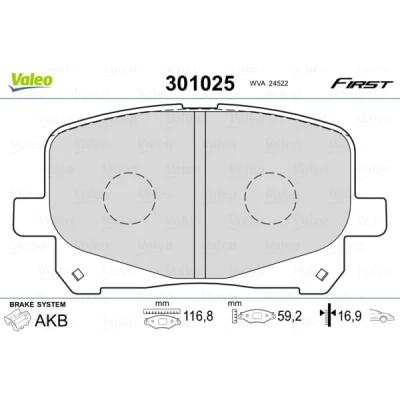 Afbeelding van Valeo Remblokset 301025