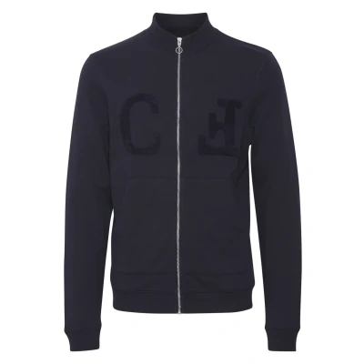Afbeelding van Casual Friday Cfsebastian Zipthrough Sweater, Heren, Maat: Large, Dark navy