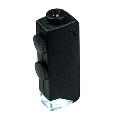 Afbeelding van Mini 60X.100X Zoom LED Verlichte Microscoop Juweliers Lupe Vergrootglas voor Sieraden Munten Edelstenen Stempels Horloges Rocks