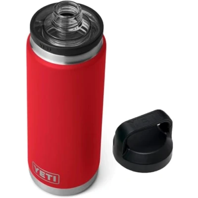 Afbeelding van YETI Rambler Bottle Chug, Vacuum Insulated Stainless Steel with Chug Cap, Rescue Red, 26 oz (760 ml)
