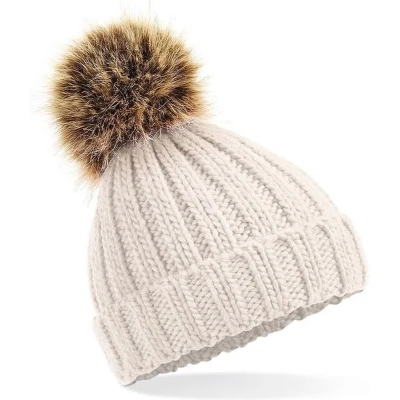 Afbeelding van Jumada&#039;s Muts Beige Met pompon Dames Winter One size
