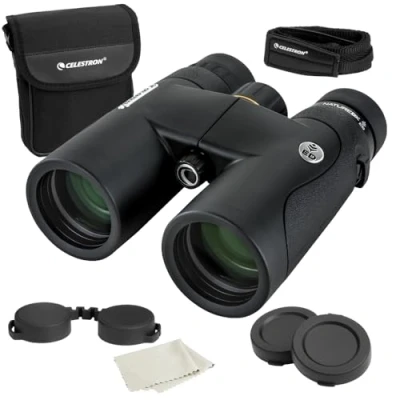 Afbeelding van Celestron 72333 Nature DX ED 10x42 verrekijker met Extra Low Dispersion objectieflenzen voor buiten en vogels kijken, volledig multigecoat BaK prisma&#039;s, rubber behuizing, mist waterdicht