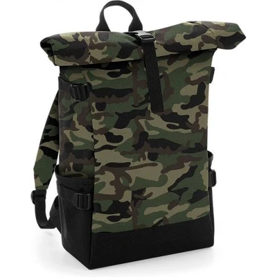Afbeelding van Block roll top backpack, Kleur Jungle Camo/ Black