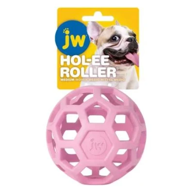 Afbeelding van JW HOL EE ROLLER Hondenspeeltje Hondenspeelgoed Hondenbal M Ø 11.5 cm Natuurrubber Roze