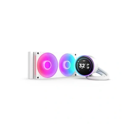 Afbeelding van NZXT Kraken Elite 240 RGB AIO CPU Liquid Cooler 240mm Radiator F240 Core Fan Aanpasbare 2,72 IPS LCD Turbine Pump Intel LGA 1700, 1200/115X, 1851 AMD AM5, AM4 Wit