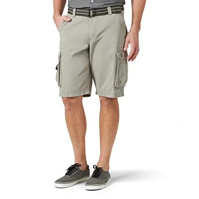 Afbeelding van Lee Wyoming Tuinbroek voor heren, cargoshorts met riem, cargos, cement, 40
