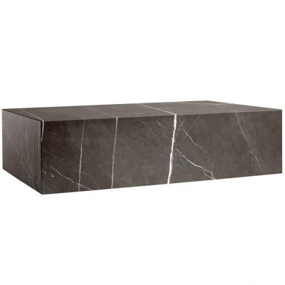 Afbeelding van Audo Copenhagen Plinth Low salontafel 60x100 Kendzo marmer grijs