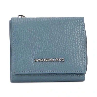 Afbeelding van MANDARINA DUCK Leren portemonnee Mellow Wallet Iron petrol