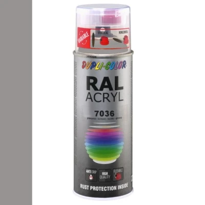 Afbeelding van Dupli Color Ral Acryl 7036 Plantina grijs Hoogglans 400 ml