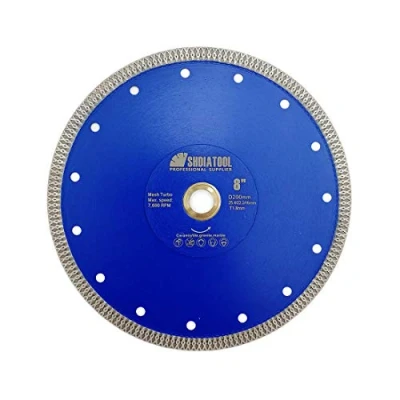 Afbeelding van SHDIATOOL Diamantdoorslijpschijf slijpschijf turbo net met X velgsegment voor keramische tegels diameter 200 mm