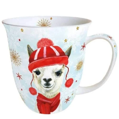 Afbeelding van Ambiente Mok van fijn porselein, kerstmotief, 0,4 l