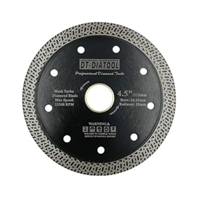 Afbeelding van DT DIATOOL Diamantzaagblad van 115 mm met gaas Turbo voor porseleinen tegels, marmer, keramisch graniet