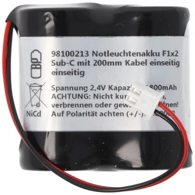 Afbeelding van 2,4 volt accupack geschikt voor Esylux type AS1800 / 2.4, met kabel en stekker