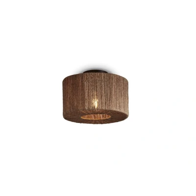 Afbeelding van Good&amp;Mojo Plafonniere Iguazu Jute Rond Recht Small Naturel 30x30x16cm