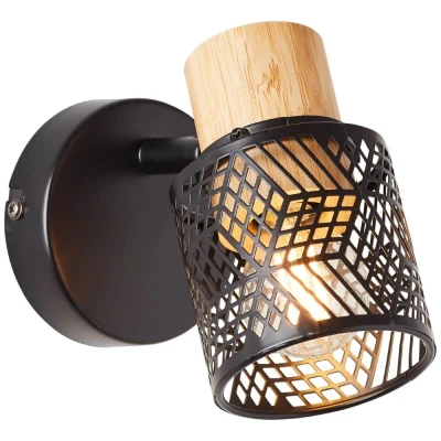 Afbeelding van Brilliant Spots Santy zwart met hout 99396/76