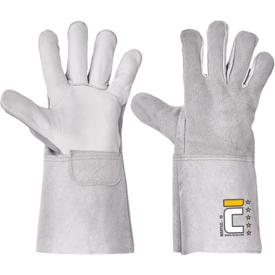 Afbeelding van Cerva MARTIUS handschoen leder kevlar 01020051 Grijs
