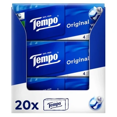 Afbeelding van Tempo Zakdoekjes Original 20 stuks Voordeelverpakking
