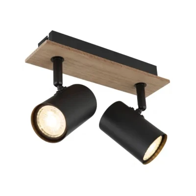 Afbeelding van Opbouwspots LINCA 2 lichts Zwart GU10 41cm