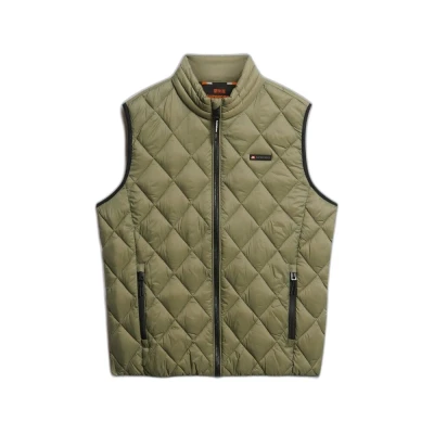 Afbeelding van Superdry Mannen Fuji Lite Bodywarmer met Ruitvormige Wattering Groen Grootte: Xxl