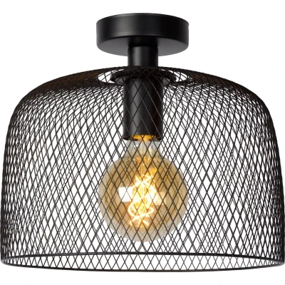 Afbeelding van Lucide MESH Plafonnière Ø 29,5 cm 1xE27 Zwart